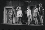 Zero Mostel, Patrick Fox, and unidentified others in the 1962 stage production A Funny Thing Happened on the Way to the Forum