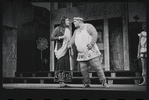 John Carradine, Zero Mostel, and Patrick Fox in the 1962 stage production of A Funny Thing Happened on the Way to the Forum