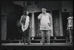 John Carradine, Zero Mostel, and Patrick Fox in the 1962 stage production of A Funny Thing Happened on the Way to the Forum