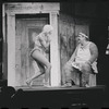Myrna White, Zero Mostel, Patrick Fox, and unidentified in the 1962 stage production of A Funny Thing Happened on the Way to the Forum