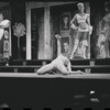 John Carradine, Myrna White and unidentified others in the 1962 stage production of A Funny Thing Happened on the Way to the Forum