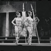 Zero Mostel [arm only] and unidentified others in the 1962 stage production A Funny Thing Happened on the Way to the Forum