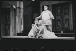 Patrick Fox, Karen Black, and Zero Mostel in the 1962 stage production A Funny Thing Happened on the Way to the Forum