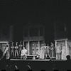 Ron Holgate, Ruth Kobart, David Burns, John Carradine, Zero Mostel, Jack Gilford, Raymond Walburn, Patrick Fox, Karen Black, and unidentified others in the 1962 stage production A Funny Thing Happened on the Way to the Forum