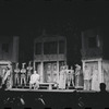 Ron Holgate, Ruth Kobart, David Burns, John Carradine, Zero Mostel, Jack Gilford, Raymond Walburn, Patrick Fox, Karen Black, and unidentified others in the 1962 stage production A Funny Thing Happened on the Way to the Forum