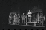 David Burns, Ruth Kobart, Ron Holgate, Zero Mostel, Karen Black, Jack Gilford [partly obscured], and unidentified others in the stage production A Funny Thing Happened on the Way to the Forum