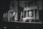 Myrna White, John Carradine, Jack Gilford, Zero Mostel and unidentified others in the 1962 stage production A Funny Thing Happened on the Way to the Forum