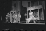 Myrna White, Jack Gilford, Zero Mostel and unidentified others in the stage production A Funny Thing Happened on the Way to the Forum