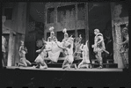Myrna White, Ron Holgate and unidentified others in the 1962 stage production A Funny Thing Happened on the Way to the Forum