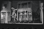 Zero Mostel, Ron Holgate and unidentified others in the 1962 stage production A Funny Thing Happened on the Way to the Forum