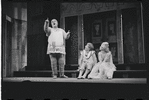 Zero Mostel, Patrick Fox, and Karen Black in the 1962 stage production A Funny Thing Happened on the Way to the Forum
