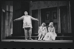 Zero Mostel, Patrick Fox, and Karen Black in the 1962 stage production A Funny Thing Happened on the Way to the Forum