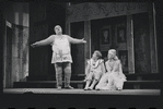 Zero Mostel, Patrick Fox, and Karen Black in the 1962 stage production A Funny Thing Happened on the Way to the Forum