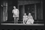 Zero Mostel, Patrick Fox, and Karen Black in the 1962 stage production A Funny Thing Happened on the Way to the Forum