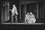 Zero Mostel, Patrick Fox, and Karen Black in the 1962 stage production A Funny Thing Happened on the Way to the Forum