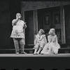 Zero Mostel, Patrick Fox, and Karen Black in the 1962 stage production A Funny Thing Happened on the Way to the Forum