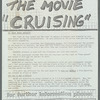 STOP THE MOVIE "CRUISING"