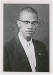 Portrait of Muslim minister and activist Malcolm X