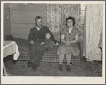 William Helmke, wife, and baby in one-room shack which he erected on ninety acre farm. Crop share lease owned by lawyer. Iowa