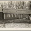 Chicken house (center) erected by tenant Al Richards on farm owned by absentee owner. Near Wallingford, Iowa