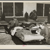 Men's dormitory at night at the homeless men's bureau, Sioux City, Iowa (for unattached men). Unemployment is the primary cause of their being here. This unemployment has been the direct cause of broken homes, through divorce and incompatibility