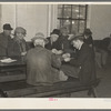 A card game in the recreation room of the homeless men's bureau. Sioux City, Iowa (for unattached men)