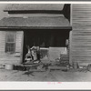 Backporch of farmhouse on J.H. and Ellis Cline's one hundred and eight acre farm which they rent from an estate. Northeastern corner of Ringgold County, Iowa