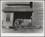 Backporch of farmhouse on J.H. and Ellis Cline's one hundred and eight acre farm which they rent from an estate. Northeastern corner of Ringgold County, Iowa