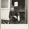Drunken fisherman in front of his trailer home. Ottawa, Illinois