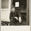 Drunken fisherman in front of his trailer home. Ottawa, Illinois