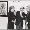 Lisa Aronson, Boris Aronson and Hal Prince attending the exhibit at the Museum of the City of New York, "The Story of Fiddler on the Roof: An Exhibition with Boris Aronson's Scene Designs and Patricia Zipprodt's Costume Designs"