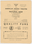 Cast listing from Episode 1 from the theater program for the American Negro Theatre production of "Natural Man" 