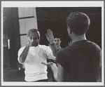 Jerome Robbins rehearses dancers for Moves