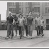 David Winters, Harvey Hohnecker, Tony Mordente, Bert Michaels, Eliot Feld, and others as members of the Jets in West Side Story