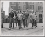 David Winters, Harvey Hohnecker, Tony Mordente, Bert Michaels, Eliot Feld, and others as members of the Jets in West Side Story