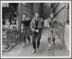 Jay Norman as Pepe, Eddie Verso as Juano, and George Chakiris as Bernardo, three of the Sharks in the motion picture version of West Side Story