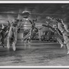 Male dancers as the Jets leaping in the Cool sequence of the film version of West Side Story