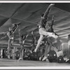Male dancers as the Jets leaping in the Cool sequence of the film version of West Side Story