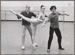 Patricia McBride and Edward Villella rehearsing with Jerome Robbins