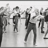 George Balanchine and Jerome Robbins rehearsing with dancers
