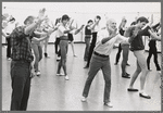 George Balanchine and Jerome Robbins rehearsing with dancers