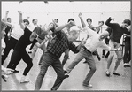 George Balanchine and Jerome Robbins rehearsing with dancers