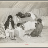 Flood refugees at mealtime. Near Charleston, Missouri