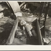 Doll and furniture after the flood. Maunie, Illinois