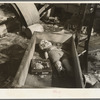 Doll and furniture after the flood. Maunie, Illinois