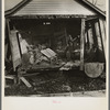 Side of house torn away by flood, showing damaged interior of house. Black Township, Posey County, Indiana.
