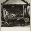 Side of house torn away by flood, showing damaged interior of house. Black Township, Posey County, Indiana