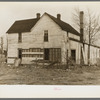 Farmhouse damaged by the flood near Mount Vernon, Indiana. On Mackey Ferry Road