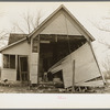 Side of Indiana farmhouse torn away by flood waters on Mackey Ferry Road. Near Mount Vernon