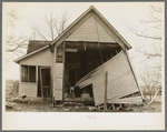 Side of Indiana farmhouse torn away by flood waters on Mackey Ferry Road. Near Mount Vernon